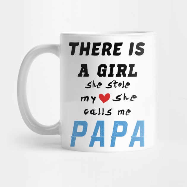 Papa Gifts Shirts from Granddaughter, She Stole My Heart by CareTees